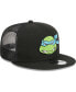 Фото #3 товара Men's Black Teenage Mutant Ninja Turtles Angry Leonardo Trucker 9FIFTY Snapback Hat