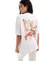 Фото #1 товара ASOS DESIGN oversized t-shirt with oyster graphic in ivory