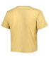 ფოტო #2 პროდუქტის Women's Yellow Ohio State Buckeyes Core Fashion Cropped T-shirt