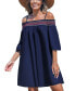 Фото #1 товара Women's Smocked Lace Open-Shoulder Beach Dress