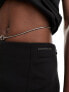 Фото #3 товара Calvin Klein Jeans waist chain slim straight leg pants in black