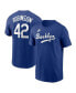 Фото #1 товара Men's Jackie Robinson Royal Brooklyn Dodgers Cooperstown Collection Fuse Name Number T-Shirt