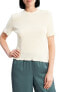 Фото #1 товара 295.00 Theory Short Sleeve Sweater in Cotton Blend Ivory L