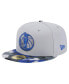 Фото #1 товара Men's Gray Dallas Mavericks Active Color Camo Visor 59FIFTY Fitted Hat