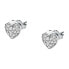 Фото #1 товара Steel heart earrings with crystals Istanti SAVZ17