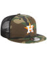 Men's Camo Houston Astros Woodland Camo Trucker 9FIFTY Snapback Hat