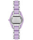ფოტო #3 პროდუქტის Women's Solar Silver-Tone and Lavender Oceanworks Plastic Watch, 32mm