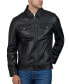 ფოტო #5 პროდუქტის Men's Modern Leather Trucker Jacket