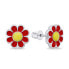 Фото #1 товара Cheerful silver earrings Flowers EA710WR