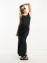 Фото #4 товара Mamalicious Maternity nursing maxi dress in black