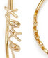 ფოტო #2 პროდუქტის Gold-Tone Xoxo Script Hoop Earrings