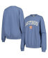 Women's Navy Houston Astros Pigment Dye Pullover Sweatshirt