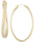 ფოტო #1 პროდუქტის Simone I Smith Satin-Finished Hoop Earrings in 18k Gold over Sterling Silver