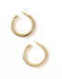 Фото #2 товара ASOS DESIGN 14k gold plated tube hoop earrings