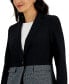 Women's Houndstooth Colorblocked Jacket & Side-Zip Pants