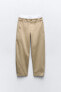 Contrast double-waist chino trousers