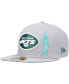 ფოტო #1 პროდუქტის Men's Gray New York Jets City Describe 59FIFTY Fitted Hat