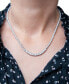 Фото #2 товара Wrapped in Love diamond Graduated 20" Statement Necklace (1/2 ct. t.w.) in Sterling Silver, Created for Macy's