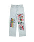 ფოტო #1 პროდუქტის Mens Oversize Denim Graffiti Jean