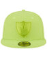 ფოტო #3 პროდუქტის Men's Neon Green Las Vegas Raiders Color Pack Brights 59FIFTY Fitted Hat