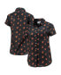 Women's Orange Baltimore Orioles Floral Button Up Shirt