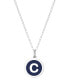 ფოტო #27 პროდუქტის Mini Initial Pendant Necklace in Sterling Silver and Navy Enamel, 16" + 2" Extender