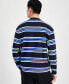 Фото #2 товара Men's Oversized-Fit Stripe Long-Sleeve T-Shirt