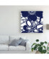 Vision Studio Indigo Floral Katagami I Canvas Art - 15" x 20"