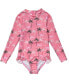 Фото #1 товара Toddler, Child Girls Palm Paradise Sustainable LS Surf Suit