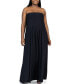 Фото #1 товара Plus Size Strapless Maxi Dress with Pockets