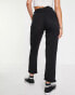 Topshop belted high waisted jeans in black