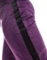 ASOS DESIGN skinny tuxedo suit trouser in purple velvet