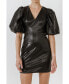 Фото #1 товара Women's Pu Fitted Mini Dress