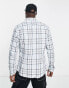 ASOS DESIGN stretch slim check shirt in blue