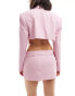 Bershka belted skort co-ord in pink