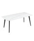 Фото #3 товара Porcelain Dining Table White 63"