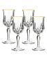 Фото #1 товара Opera Gold Collection 4 Piece Crystal Wine Glass with Gold Rim Set