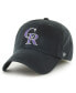 ფოტო #1 პროდუქტის Men's Black Colorado Rockies Franchise Logo Fitted Hat