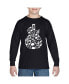 ფოტო #2 პროდუქტის Child Music Notes Guitar - Boy's Word Art Long Sleeve T-Shirt