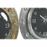 Фото #2 товара Настенное часы DKD Home Decor 48,5 x 6 x 48,5 cm Стеклянный Серебристый Чёрный Позолоченный Железо (2 штук)