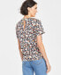 Фото #2 товара Women's Satin Relaxed Short-Sleeve Top, Created for Macy's