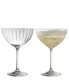 Фото #1 товара Galway Crystal Erne Saucer Champagne Glasses, Set of 2