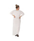 ფოტო #1 პროდუქტის Women's Plus Size Knit Crochet Boat Neck Maxi Dress