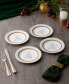 Фото #5 товара Charlotta Gold Set of 4 Holiday Tree Appetizer Plates, 6-1/4"