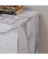 Ileana Faux Marble Color Changing Electric Fireplace