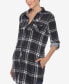 Фото #7 товара Women's Plaid Tunic Top Shirt