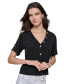 ფოტო #1 პროდუქტის Women's Embellished Short-Sleeve Top