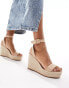 Steve Madden Upstage espadrille wedges in blush leather