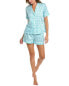 Natori 2Pc Infinity Sateen Pajama Set Women's Blue Xl