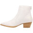 Code West Post It Pointed Toe Cowboy Booties Womens White Casual Boots CW173-100